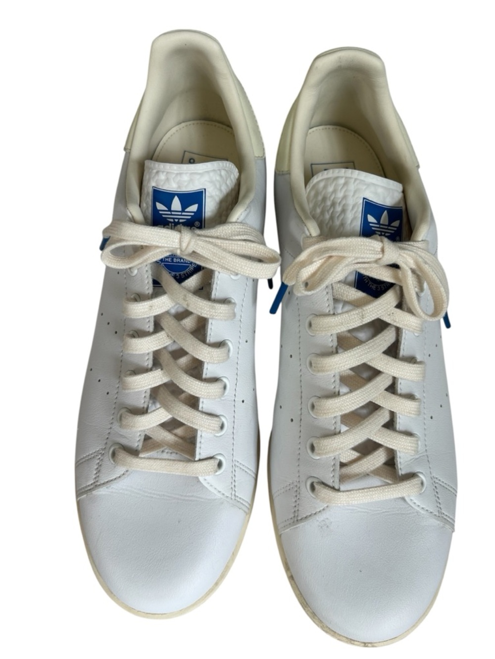 Adidas Originals Men's White Leather Blue Bird Stan Smith Classic Shoe US 12 - Picture 4 of 8